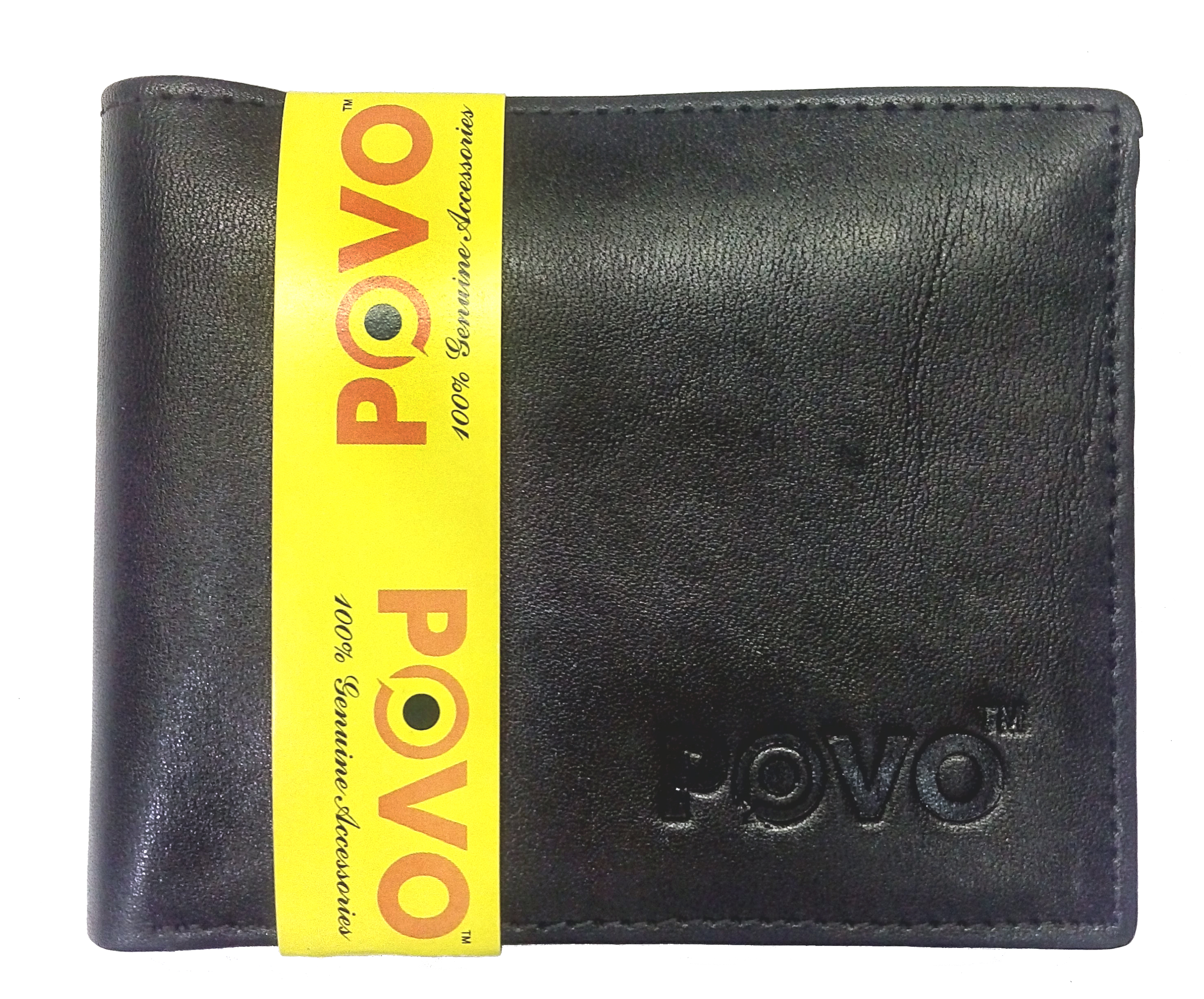 Genuine Leather Mens Wallet Soft Black